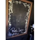 1 x Restaurant Menu Specials Events Chalk Board with Wooden Frame and Boarder Decoration - CL909 -