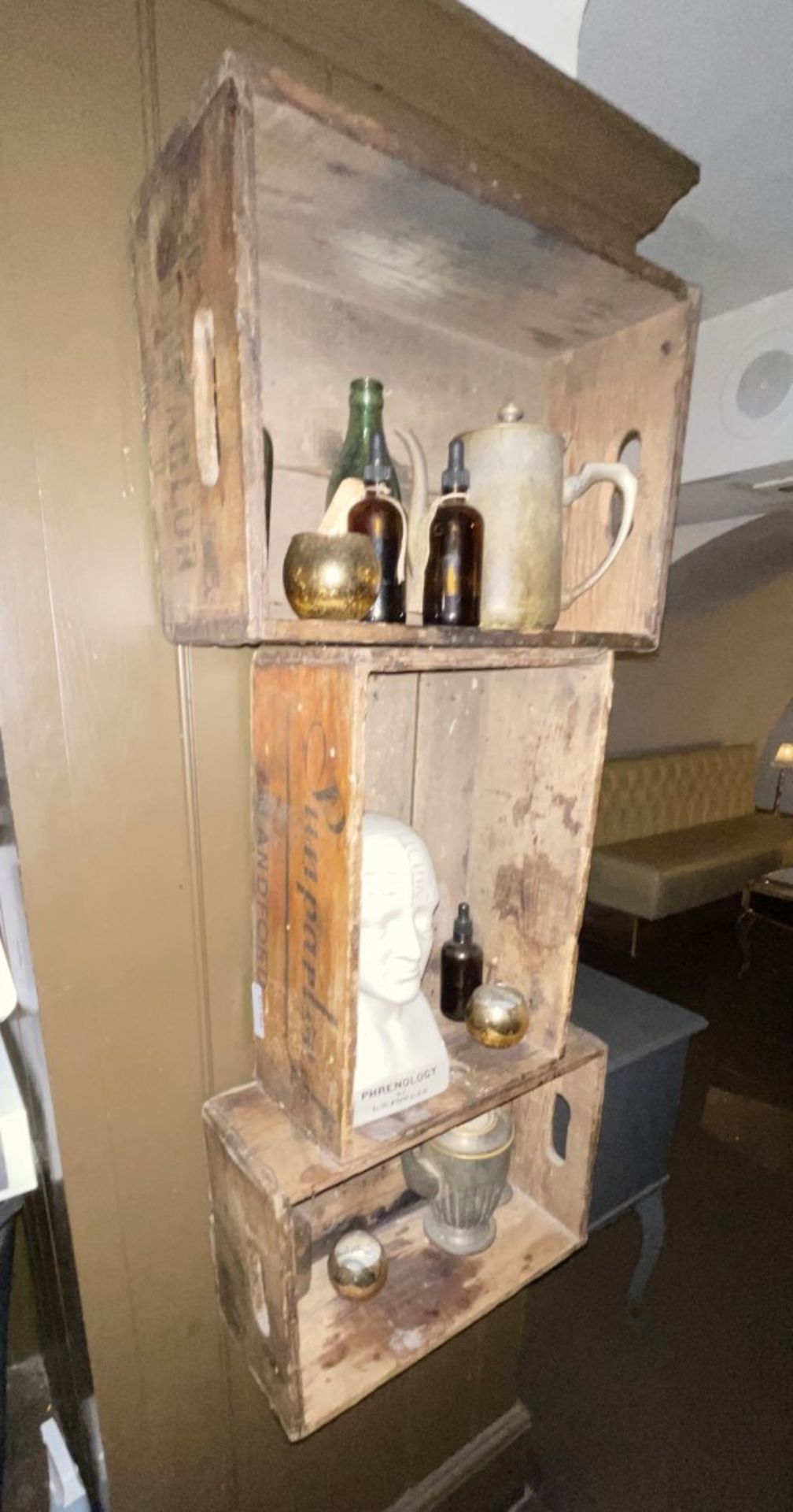 3 x Ford Branded Wall Mounted Soap Boxes and Vintage Contents Within Including Phrenology Bust - Image 2 of 6