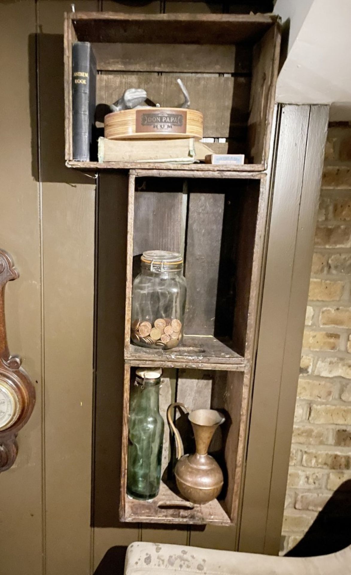 3 x Wall Mounted Soap Boxes and the Vintage Contents Contained Within and Wall Mounted Thermometer - Image 2 of 2