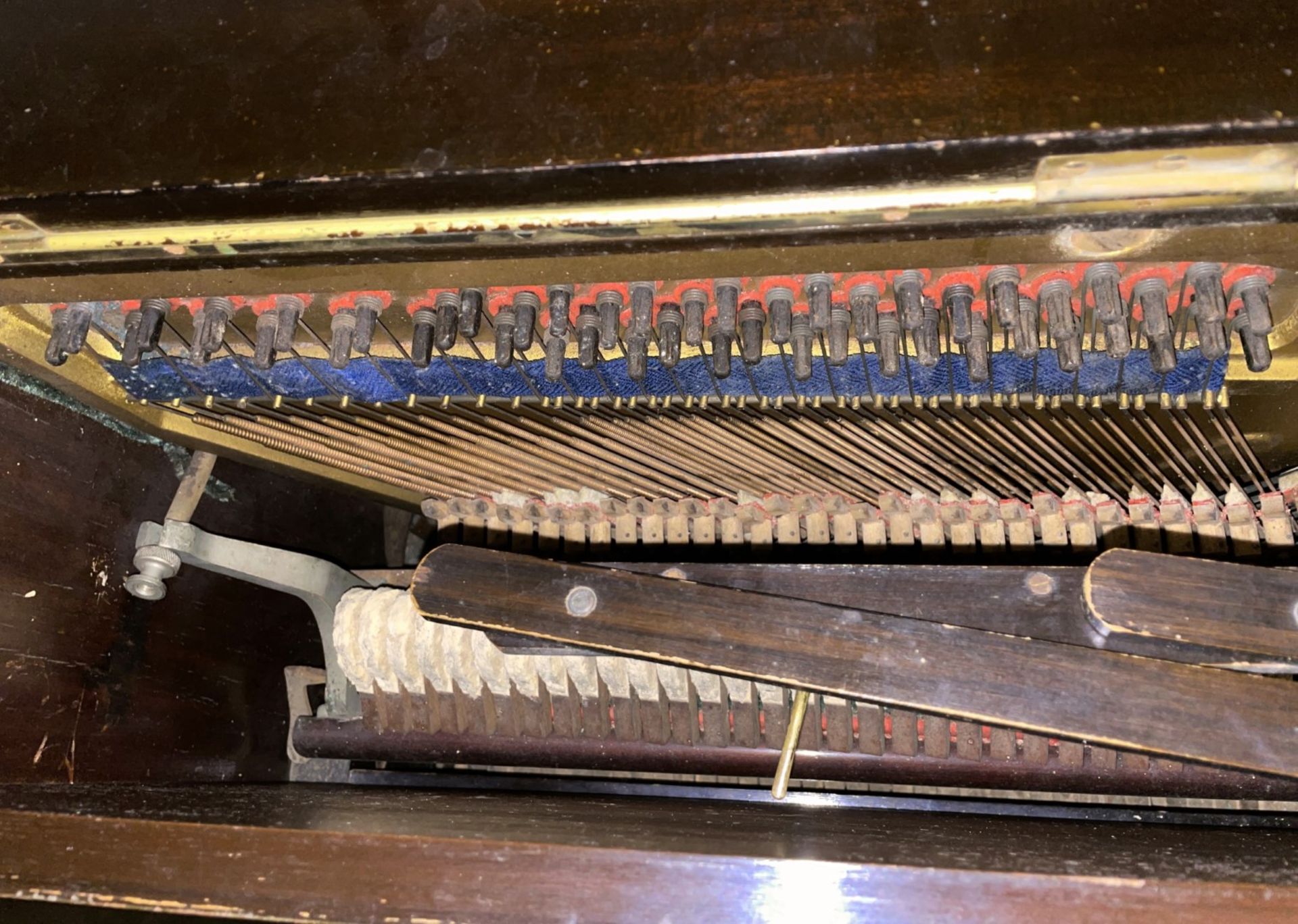 1 x Vintage EMILE AUBERON Mahogany Overstrung Upright Piano - Ref: 123 - CL909 - Location: London, - Image 11 of 13