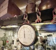 19 x Assorted Decorative Bar Items: Vintage Thermometer, Copperware, Leather Apron and More