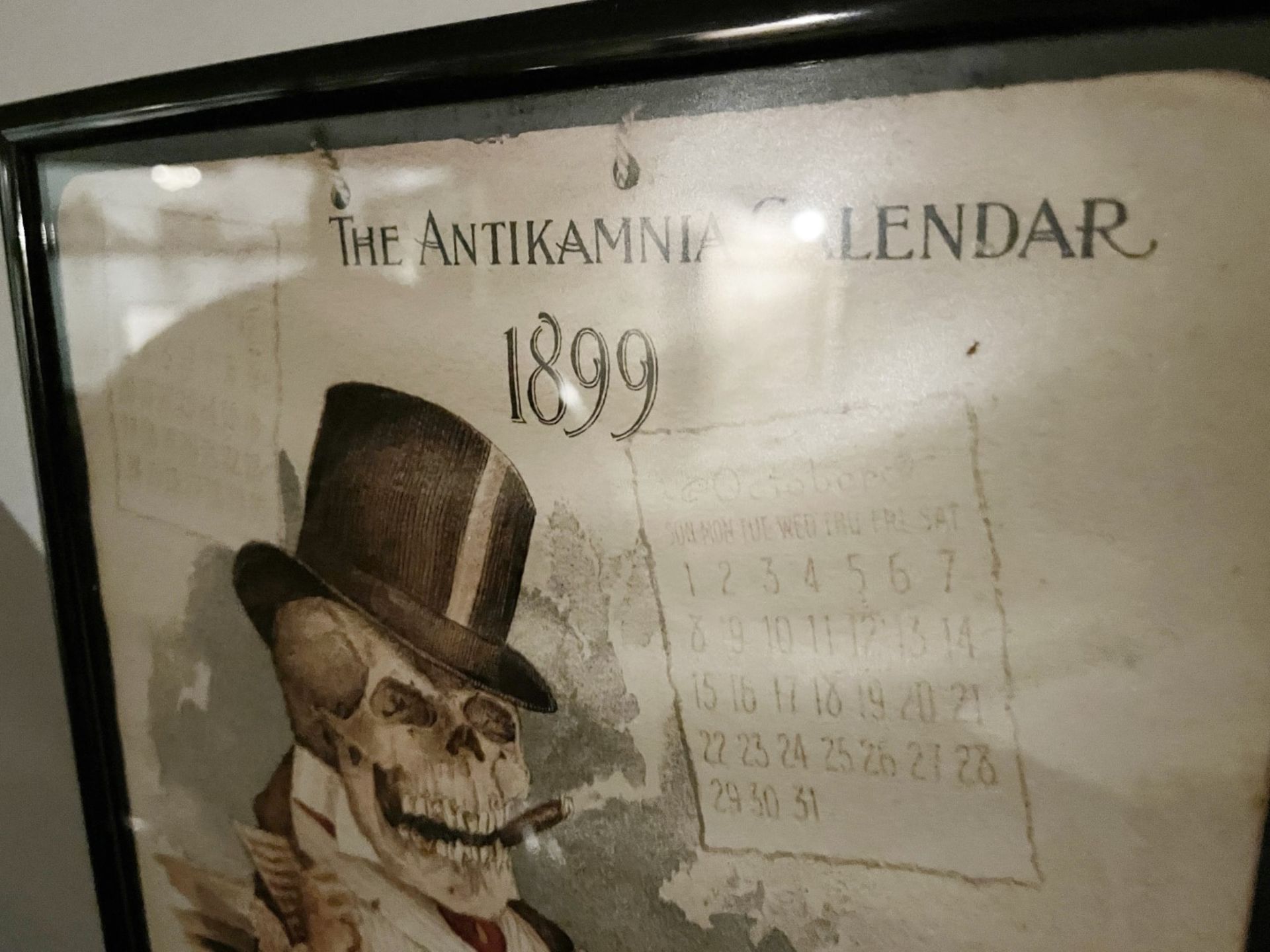 3 x Assorted Framed Pictures Including An Iconic Macabre Image from the 1899 Antikamnia Calendar - Image 6 of 6