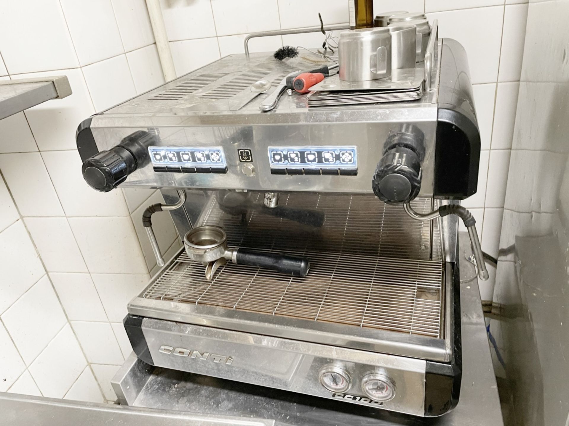1 x CONTI CC100 2-Group Traditional Espresso Coffee Machine, 230v - CL909 - Location: London, W1U