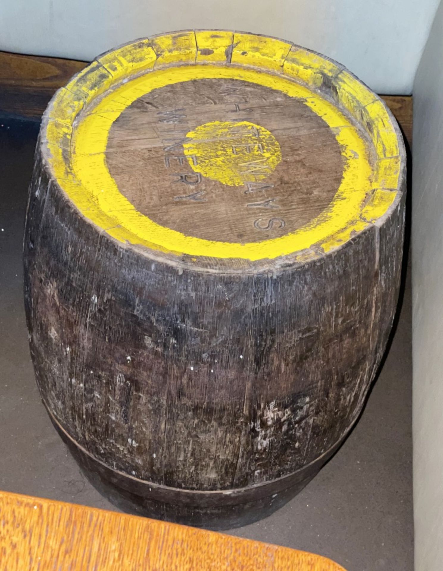 2 x Original Whiteways Winery Branded Barrels and Wooden Coffee Table - Ref: 118 - Image 6 of 7
