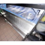 1 x Stainless Steel Commercial Back Bar Unit Including Ice Well, Speed Rail and Basin