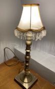 8 x Assorted Vintage-style Table Lamps with Metal Bases and a Variety of Shades