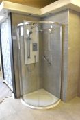 1 x Kudos Quadrant Shower Enclosure With Shower Tray and Shower Kit
