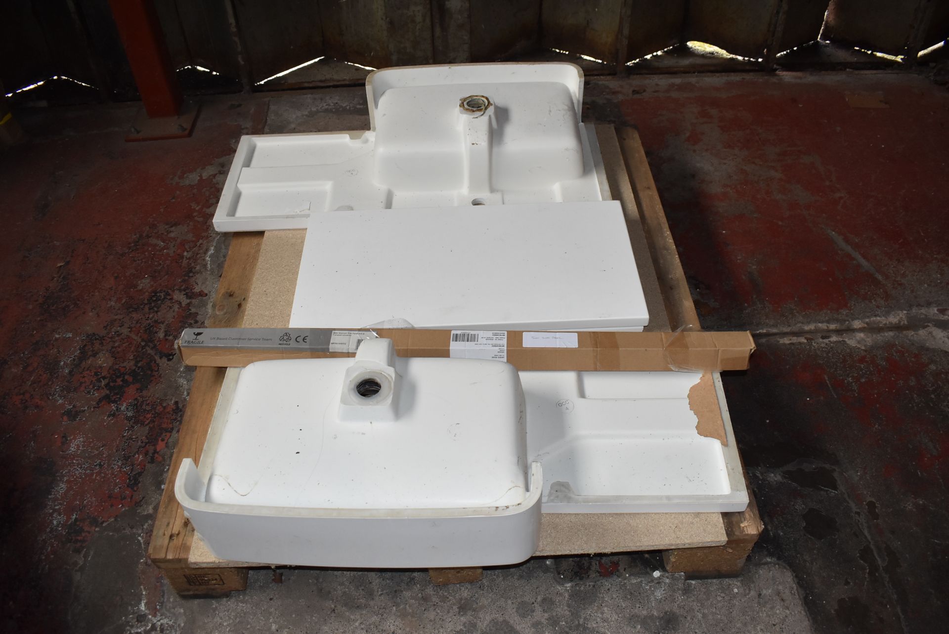 1 x Assorted Collection of Bathroom Stock - Shower Tray, Vanity Unit, Stone Sinks, Shower Panels - Image 10 of 17