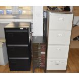 3 x Filing Cabinets Including a Nice Vintage A4 Drawer Cabinet