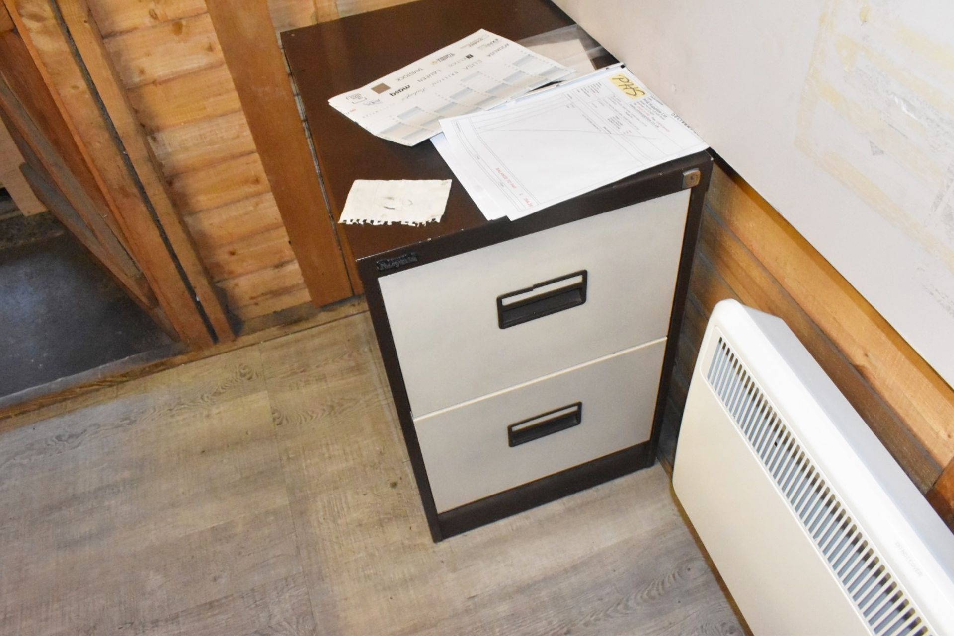 1 x Wooden Shed Office Conversion - Used Indoors Only - With a Heater, Office Furniture and Plugs - Image 23 of 30