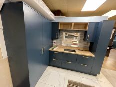 1 x LochAnna Ex Display Fitted Kitchen Finished in Matt Indigo Blue and Oak