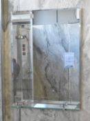 1 x Savannah Bathroom Wall Mirror With Shelf - Size: 550 x 750mm