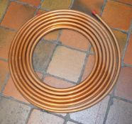 1 x Reel of Unused Copper Tubing - Approx Diameter 20 Inches