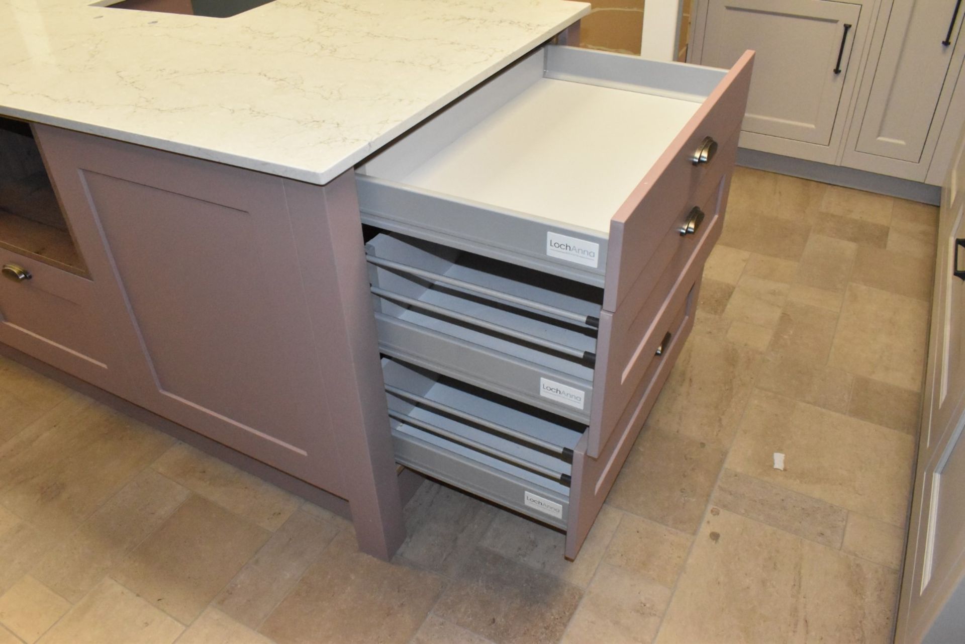 1 x LochAnna Ex Display Kitchen Island With Granite Worktops - Image 34 of 38