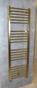 1 x Bathroom Towel Radiator With a Brushed Brass Finish - 1600 x 500mm