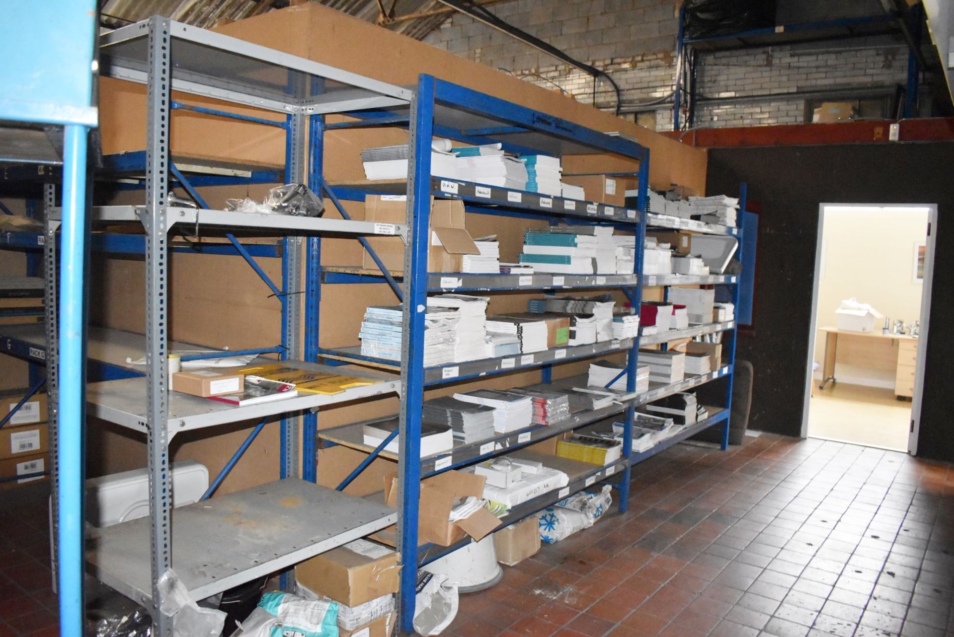 1 x Large Collection of Warehouse Shelving to Include 7 x Uprights, 34 x Crossbeams and Shelves - Image 3 of 13