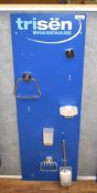 1 x Trisen Bathroom Accessory Set on Display Board