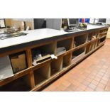 1 x Retail Counter With Storage Compartments - Large Size With Two Sections