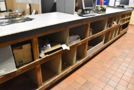 1 x Retail Counter With Storage Compartments - Large Size With Two Sections