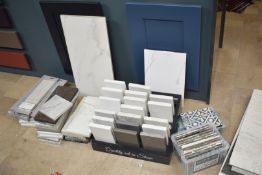 An Assortment of Kitchen Worktop, Splashback and Tile Samples - Ideal For Interior Design Projects
