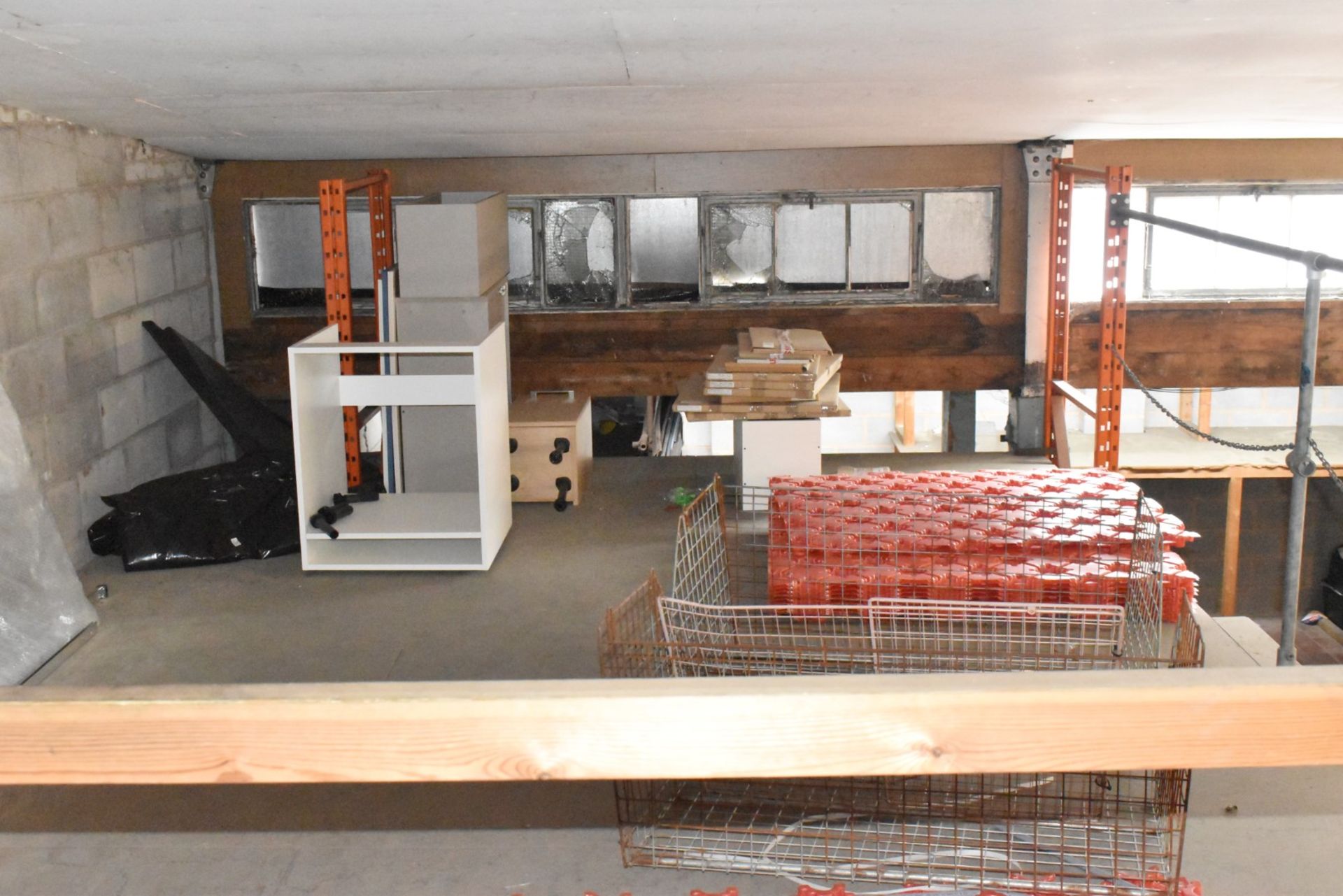 1 x Mezzanine Floor Construction of Steel Racking and Timber - Includes Staircase - Size: W11m x D3m - Image 18 of 18