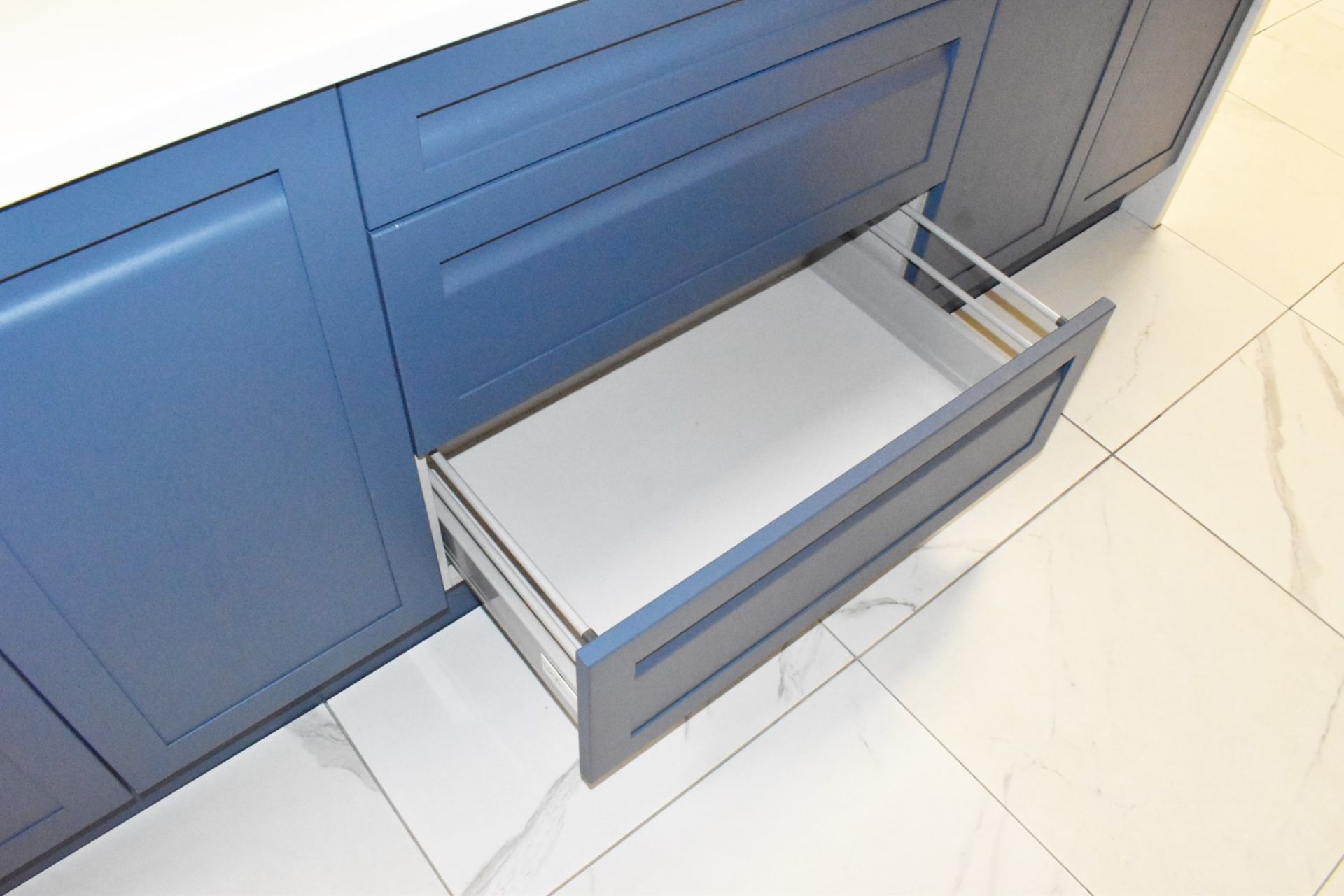 1 x LochAnna Ex Display Kitchen Island Finished in Indigo Blue With Cosentino Silestone Worktop - Image 16 of 25