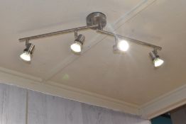 1 x Adjustable Kitchen 2-Arm Ceiling Mounted Light Fitting Featuring 4 x Rotatable Spotlights