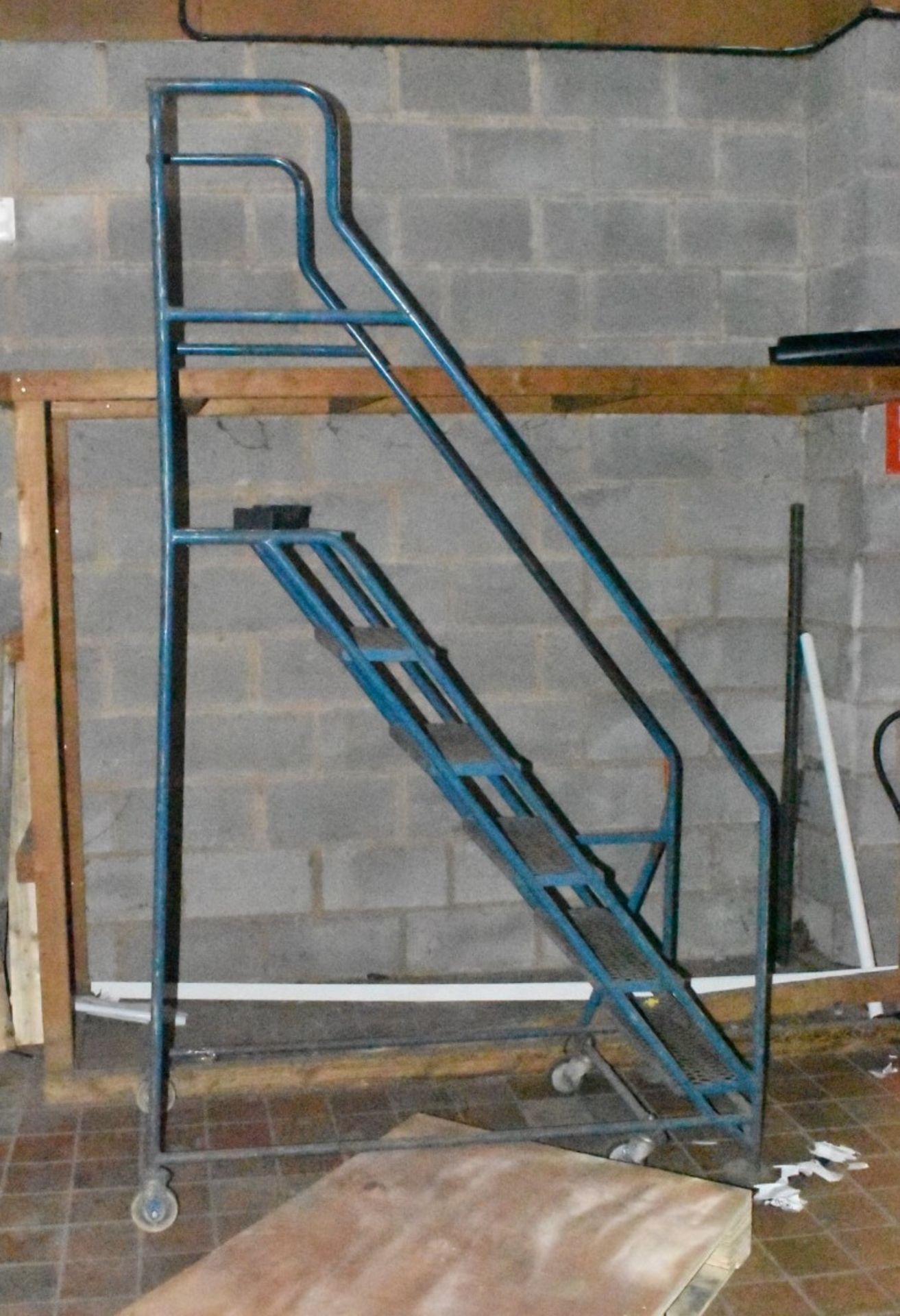 1 x Set of Six Step Platform Ladders With Hand Rail - Image 2 of 2