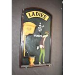 1 x Humourous Ladies Toilet Wall Picture - Approx Size: 30 x 50 cms
