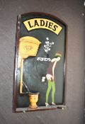 1 x Humourous Ladies Toilet Wall Picture - Approx Size: 30 x 50 cms