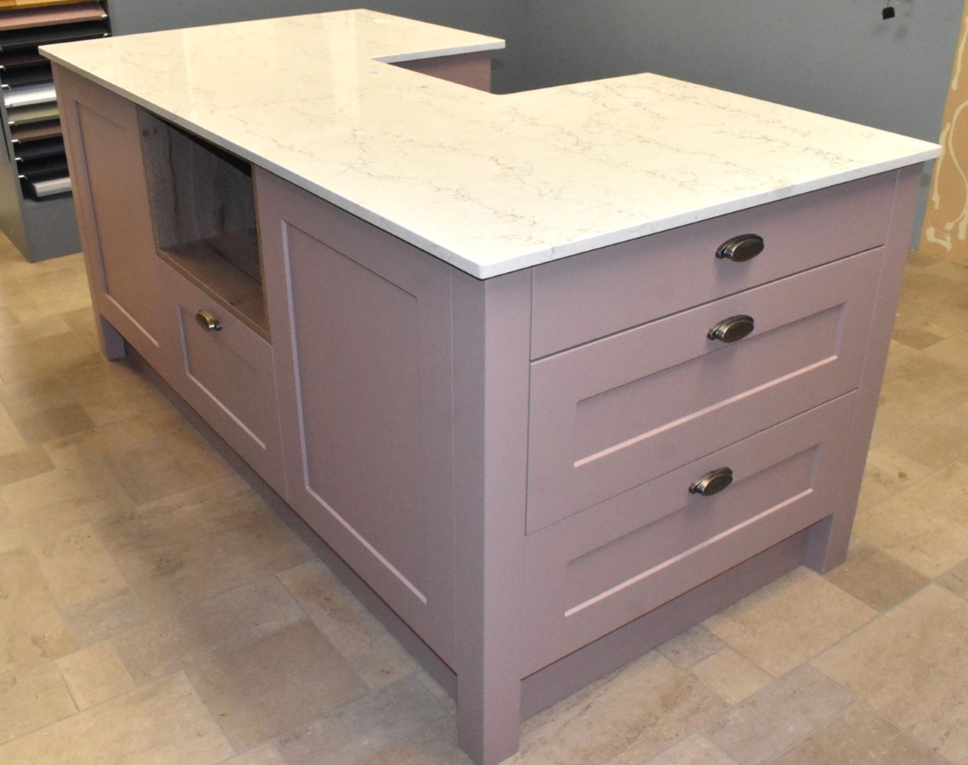 1 x LochAnna Ex Display Kitchen Island With Granite Worktops - Image 6 of 38