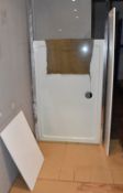 1 x Walk In Shower Screen With a 1400 x 900mm Shower Tray - Ex Display - RRP £399.00