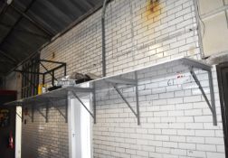 1 x Long Overhead Warehouse Garage Shelving Wall Storage - Approximately 6-Metre in Length