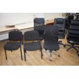 1 x Assorted Collection of Office Furniture - Includes 5 x Desks, 11 x Chairs & 5 x Drawer Cabinets