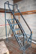 1 x Set of Six Step Platform Ladders With Hand Rail