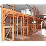 1 x Mezzanine Floor Construction of Steel Racking and Timber - Includes Staircase - Size: W11m x D3m