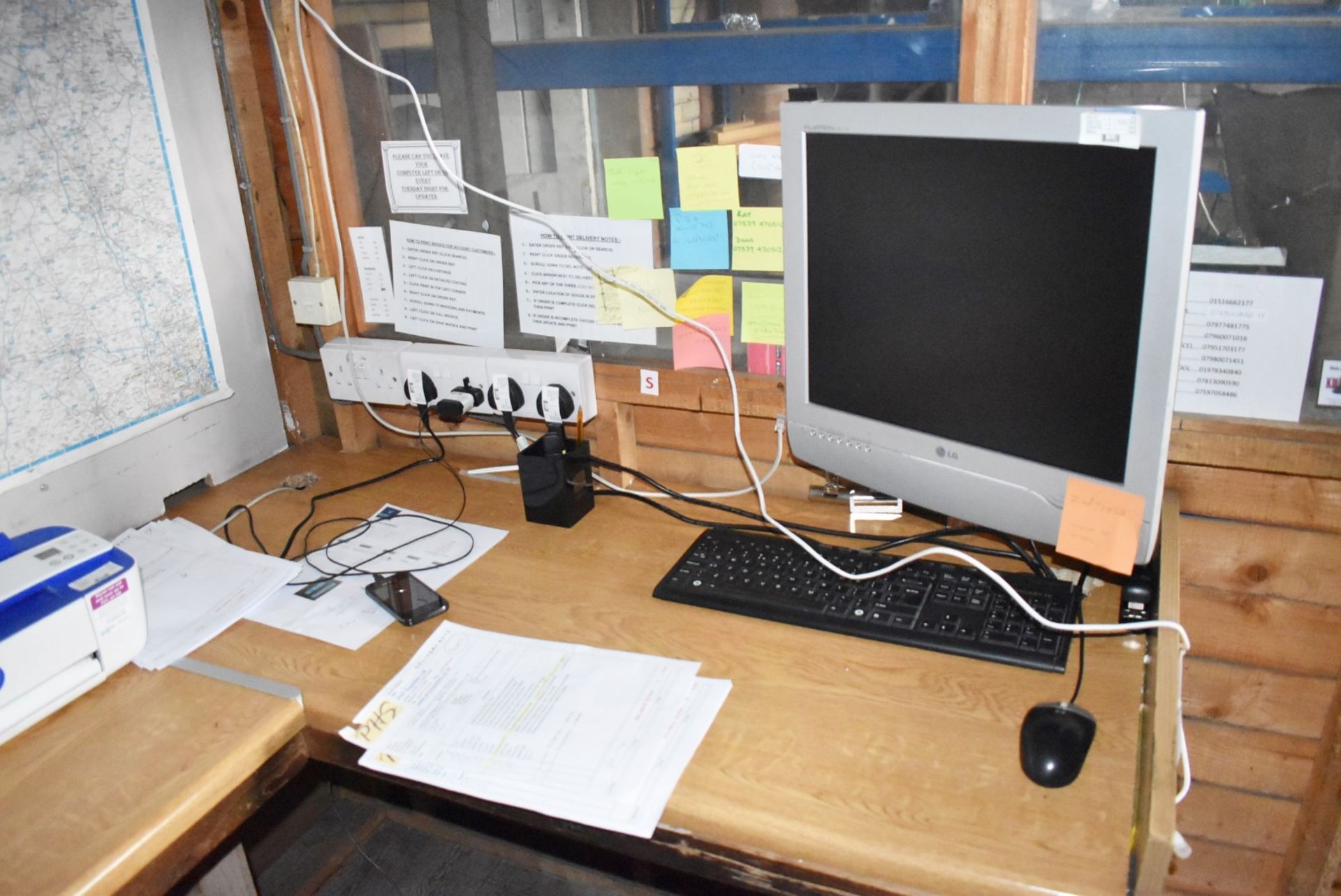 1 x Wooden Shed Office Conversion - Used Indoors Only - With a Heater, Office Furniture and Plugs - Image 8 of 30