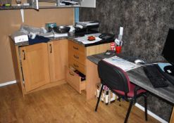 Contents Of Office Including Nice Kitchen Units and Furniture and Items Within
