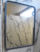 1 x Arno 600 x 800 Bathroom Demister Wall Mirror in Black - Original RRP £350