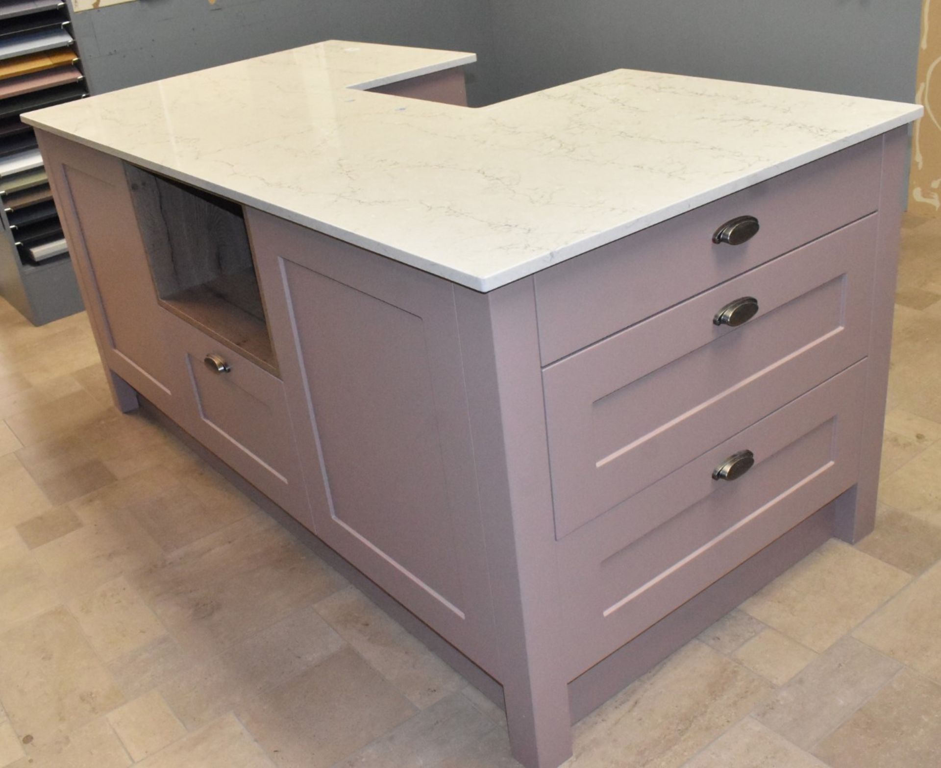 1 x LochAnna Ex Display Kitchen Island With Granite Worktops - Image 5 of 38