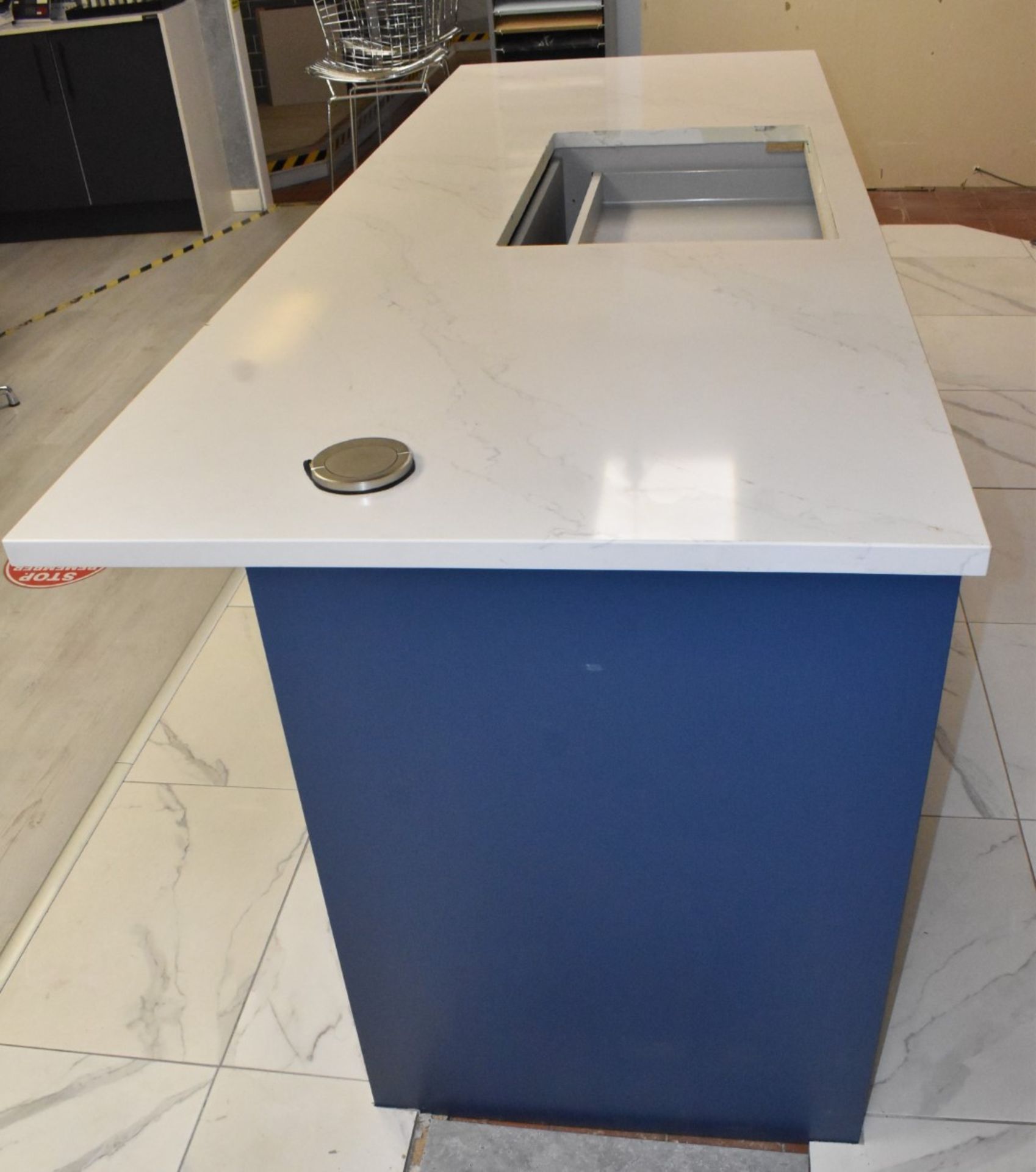 1 x LochAnna Ex Display Kitchen Island Finished in Indigo Blue With Cosentino Silestone Worktop - Image 3 of 25