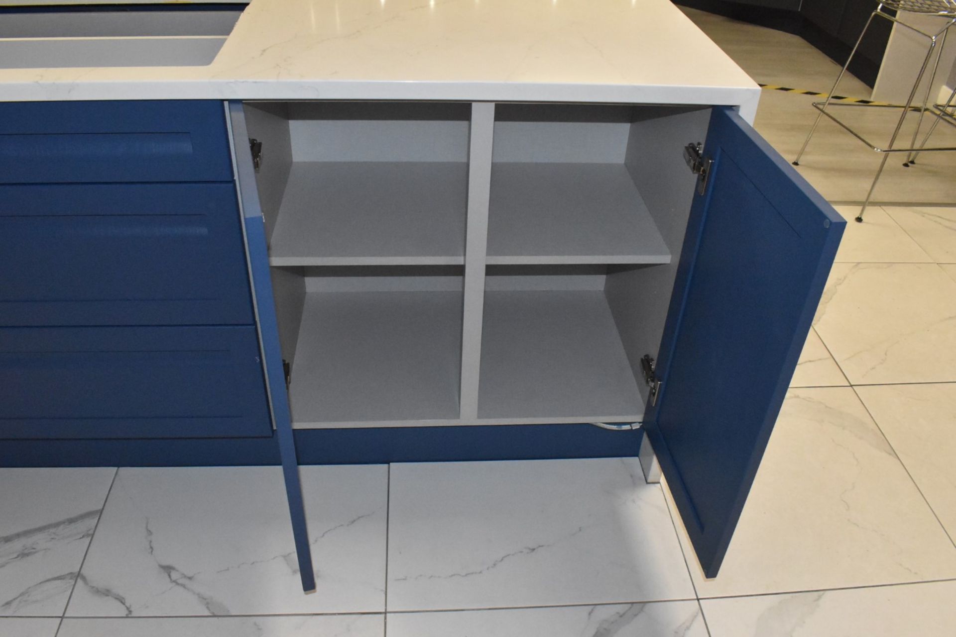 1 x LochAnna Ex Display Kitchen Island Finished in Indigo Blue With Cosentino Silestone Worktop - Image 19 of 25