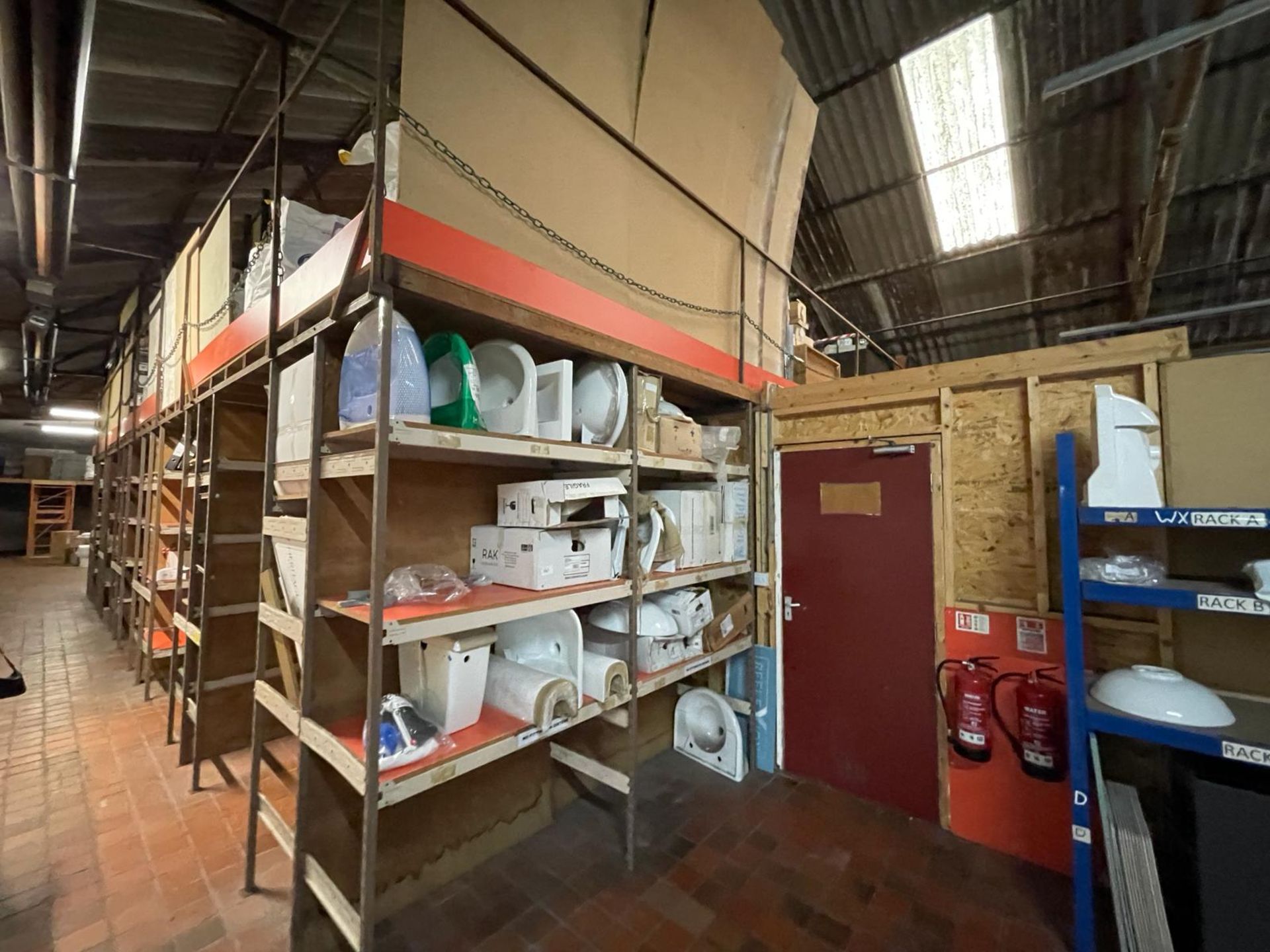 1 x Mezzanine Floor Over a Large Collection of Shelving With Timber Staircase - Size: 3m x 12m x 9m - Image 17 of 38