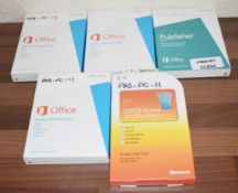 5 x Pieces of Microsoft Office Software Licenses - Includes Office and Publisher - Untested