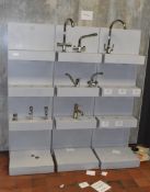 3 x Showroom Retail Display Stands For Taps / Brassware