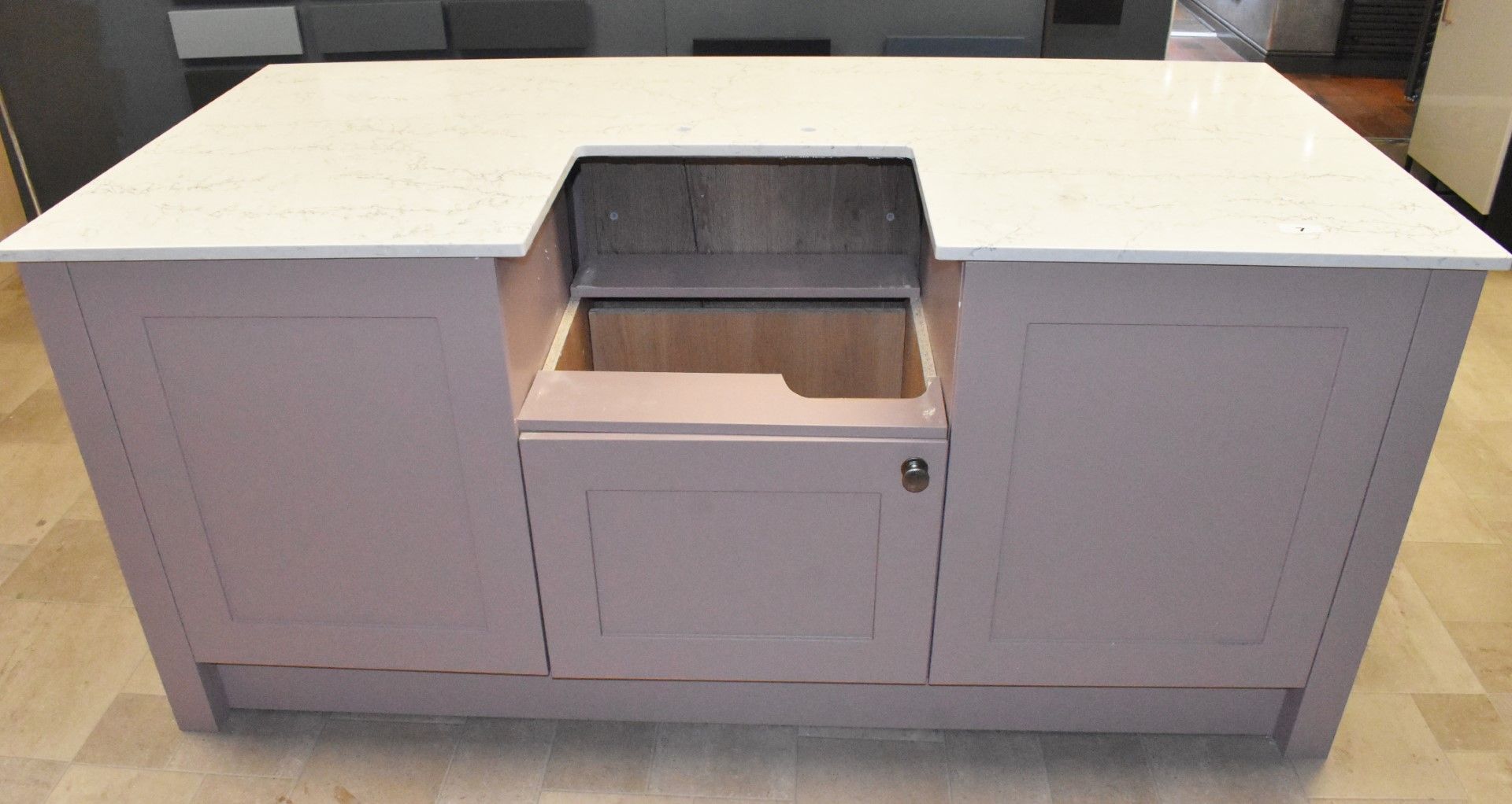 1 x LochAnna Ex Display Kitchen Island With Granite Worktops - Image 13 of 38