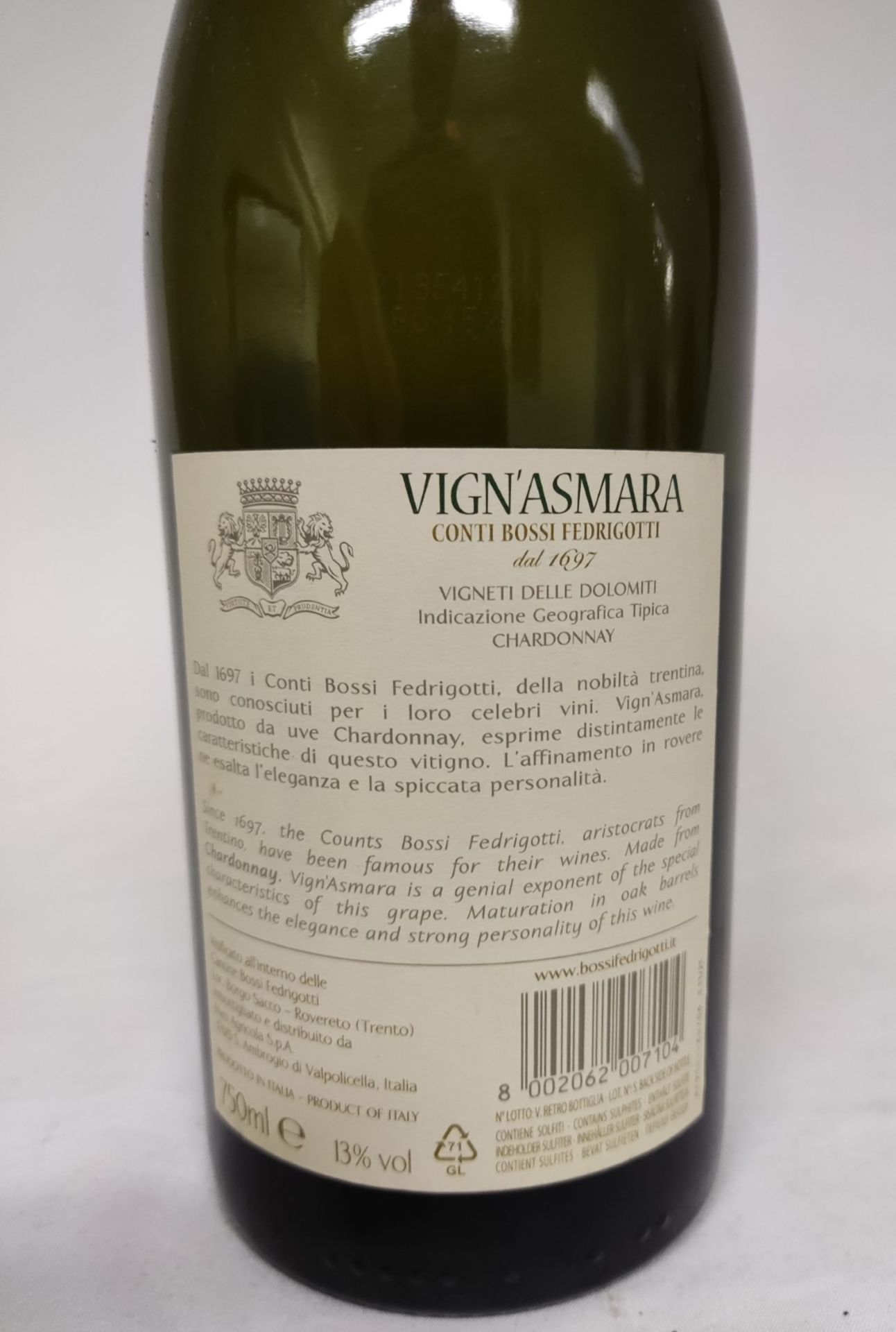 1 x Bottle of 2019 Masi Conti Bossi Fedrigotti Vign'Asmara Vigneti Delle Dolomiti Igt - Bild 2 aus 5