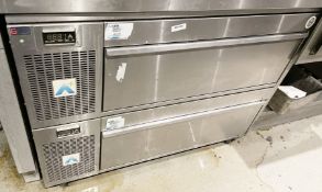 1 x Adande Chef Base Twin Drawer Refrigerator - Dimensions: H85 x W110 x D70 cms