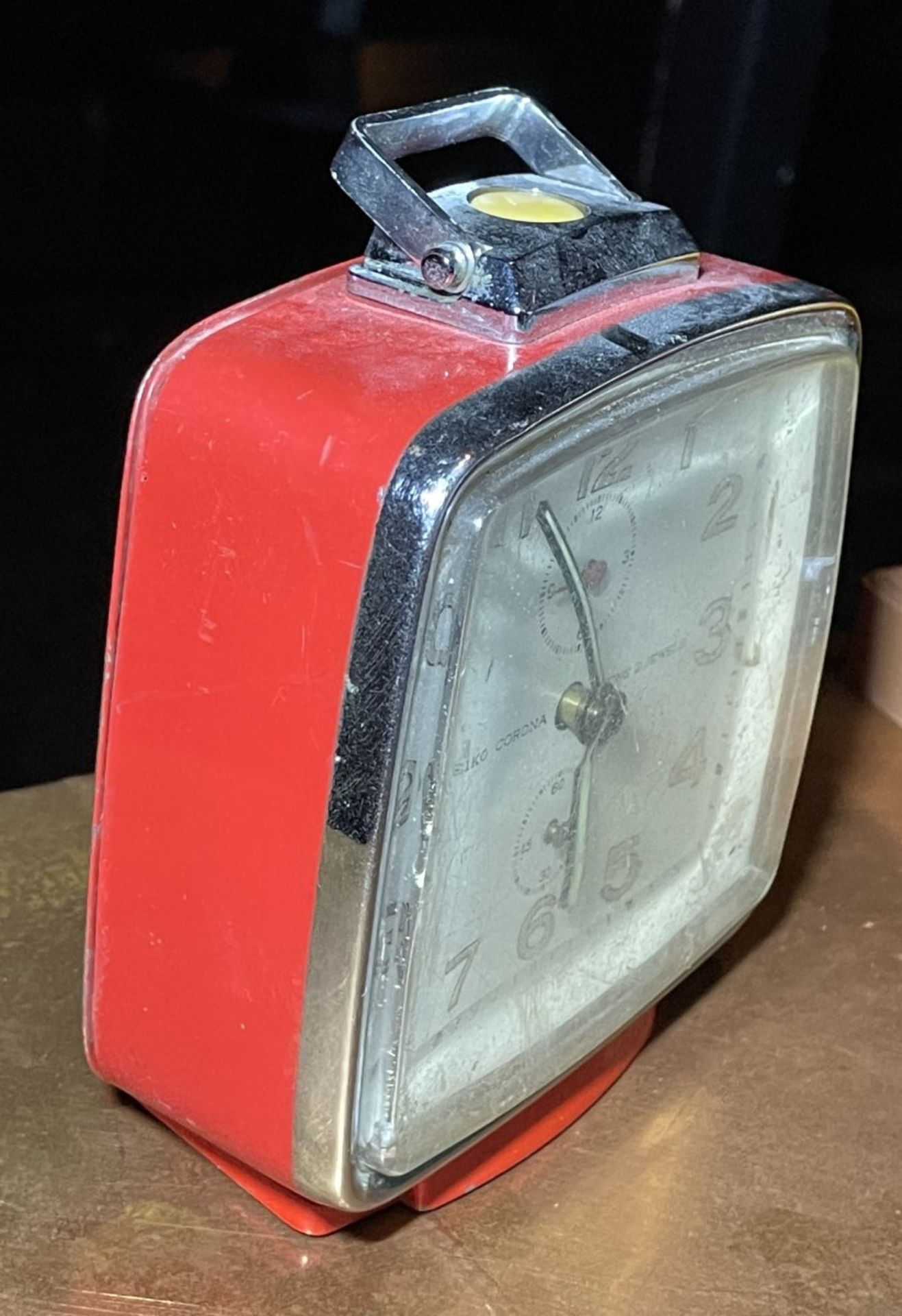 1 x Vintage Japanese Seiko Corona Repeat Red Mechanical Alarm Clock - Image 3 of 4