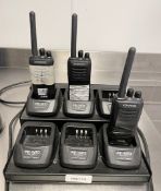 2 x ProTek Walkie Talkies with a Charging Base For Upto Six Handsets